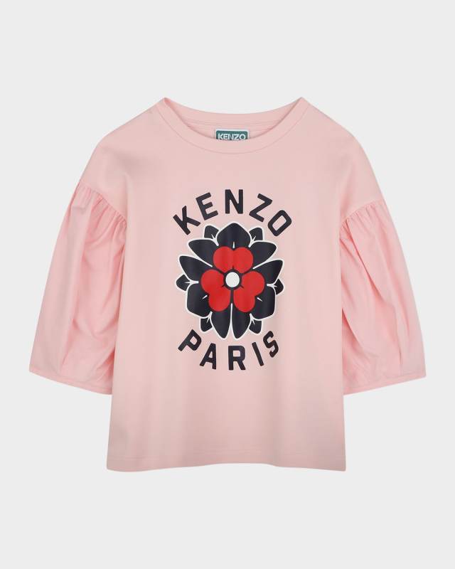Girl's Floral Logo-Print T-Shirt, Size 2-4